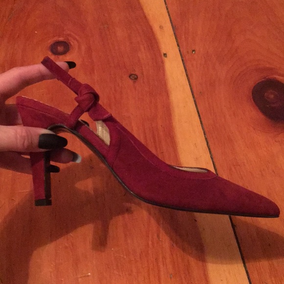 Suede Slingback Pumps - Picture 2 of 3